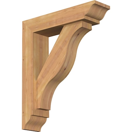 Ekena Millwork Funston Traditional Smooth Bracket w/ Offset Brace, Western Red Cedar, 5 1/2"W x 22"D x 26"H BKT0604X22X26FST01SWR